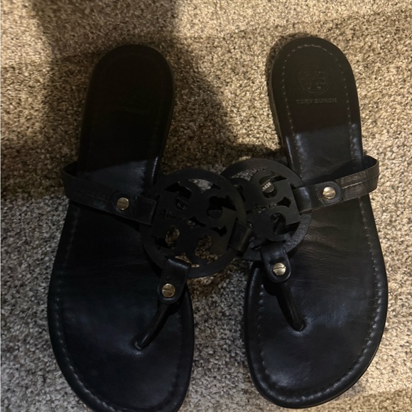 Tory Burch black Leather Sandals - Picture 5 of 5